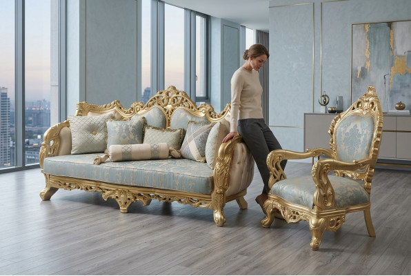 Klasyczny Zestaw sofowy 3+3+1 miejsce do siedzenia Chesterfield Relaks Fotel Meble Sofa Nowość