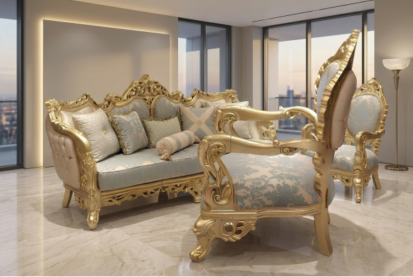 Klasyczny Zestaw sofowy 3+3+1 miejsce do siedzenia Chesterfield Relaks Fotel Meble Sofa Nowość