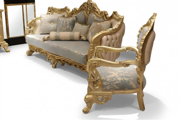 Zestaw sofowy 3+3 miejsce do siedzenia Chesterfield 2x Sofa Classic Relaks Fotel 2tlg.Meble