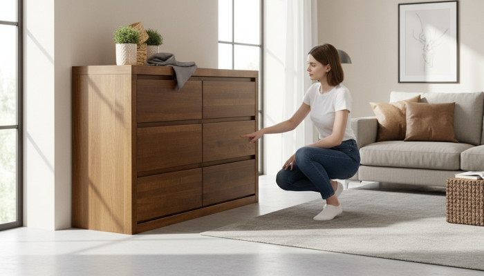 Kredens Drewno Design Komody Szafa Szafka wysoka Kredens z szufladami Szafki