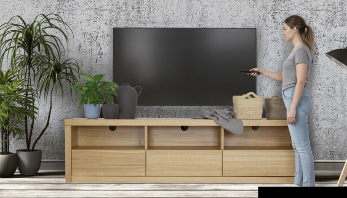 Projekt rtv tv Kredens Kredens Side Low Półka Luxury Living Pokój Board Szafa