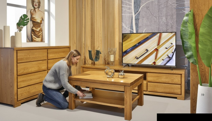 Stolik boczny stolik kawowy Oryginalne drewno Solidne Meble Dąb 120x80cm Nowe stoły