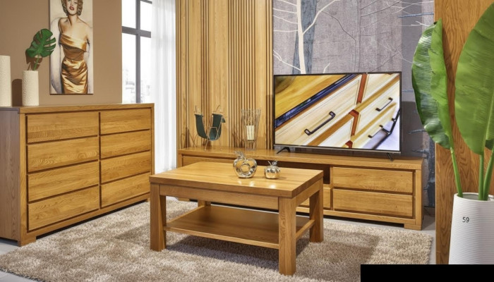 Stolik boczny stolik kawowy Oryginalne drewno Solidne Meble Dąb 120x80cm Nowe stoły
