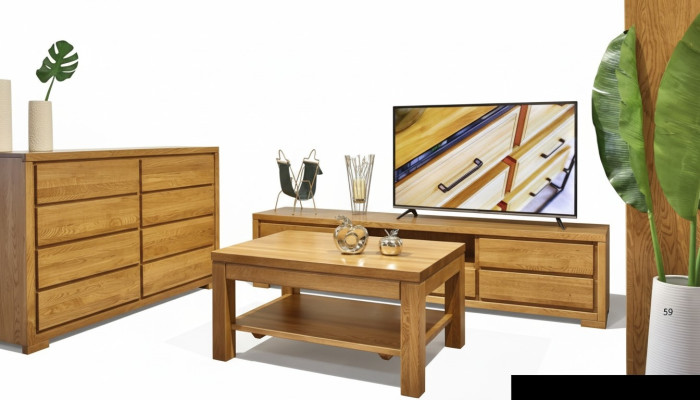 Stolik boczny stolik kawowy Oryginalne drewno Solidne Meble Dąb 120x80cm Nowe stoły