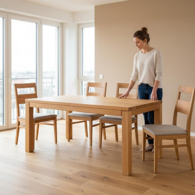 Stół obiadowy Drewno stoły Living Jadalnia Pokój Tabela Solidne drewno Stoły do ​​jadalni Prawdziwe drewno 180x90