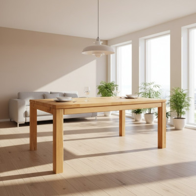 Stół obiadowy Drewno stoły Living Jadalnia Pokój Tabela 160x90 Solidne drewno stoły do ​​jadalni Prawdziwe drewno