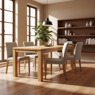 Stół obiadowy Drewno stoły Living Jadalnia Pokój Solidne drewno stoły do ​​jadalni Prawdziwe drewno 120x80