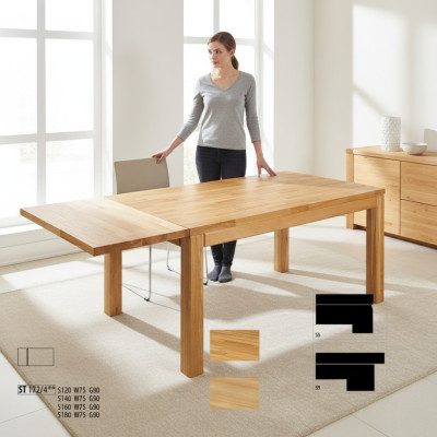 Stół obiadowy Drewno stoły Living Jadalnia Pokój Tabela Solidne drewno Stoły do ​​jadalni Prawdziwe drewno 120x80