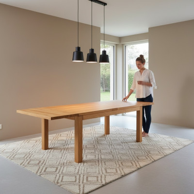 Stół obiadowy Stół konferencyjny drewniany stoły Tabela Massive Meble jadalnia 80x80cm