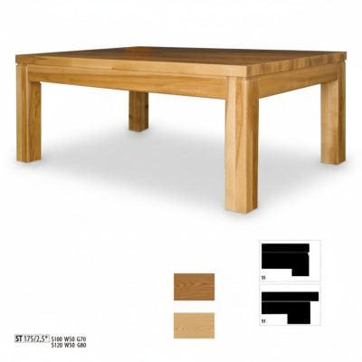 Stolik boczny stolik kawowy Oryginalne drewno Solidne Meble Dąb 100x70 cm Nowe stoły