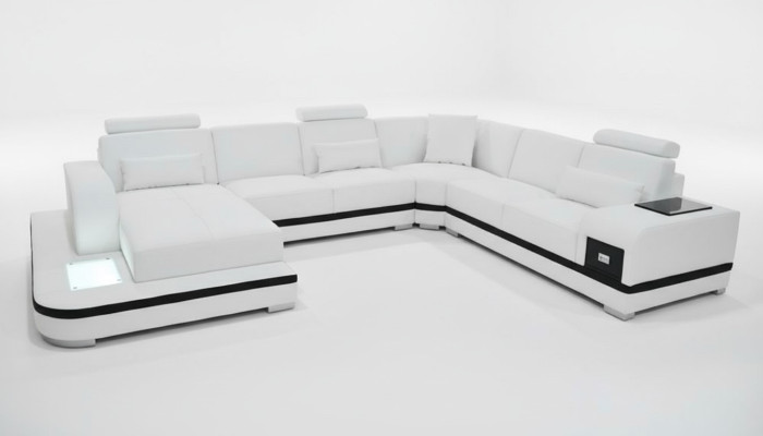 Design Skórzana Sofa Sofa Nowoczesna Podkładka Skóra Narożnikowa kanapa Kanapa Włókienniczy Żywy krajobraz