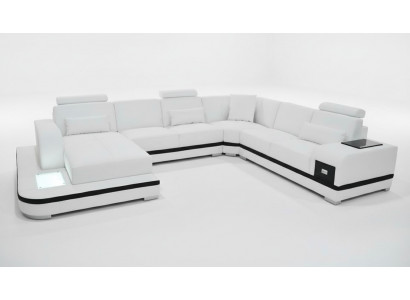 Design Skórzana Sofa Sofa Nowoczesna Podkładka Skóra Narożnikowa kanapa Kanapa Włókienniczy Żywy krajobraz