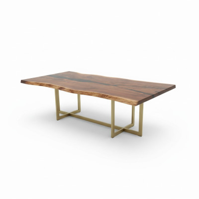 Stół rzeczny Stół obiadowy Stół rzeczny Solidny stoły 240x100 Żywica epoksydowa morska