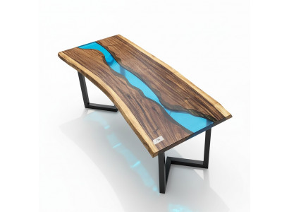 Żywica epoksydowa stolik kawowy River Table Autentyczne Drewno Solidny stoły 120x60