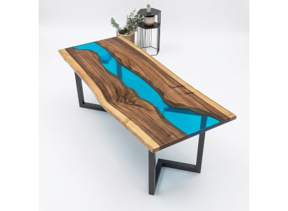 Stolik z żywicy epoksydowej Stolik kawowy Ręcznie robiony stolik kawowy 120x60cm