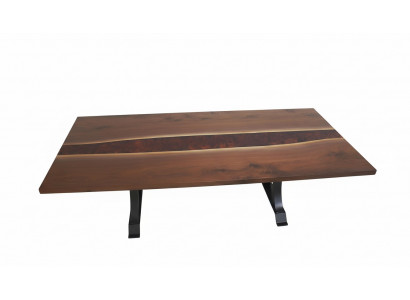 Żywica epoksydowa Stół obiadowy Prawdziwe drewno Masywne meble Wodospad Epoksydowa Tabela 240x100cm