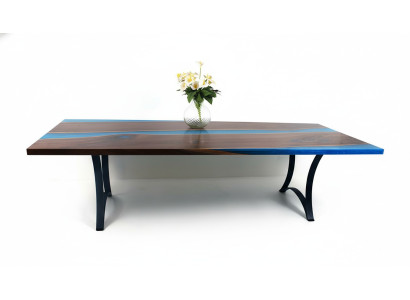 Nowoczesne stoły Stół obiadowy Sea Design Tabela Resin River Meble 220x90 Epoxy Ocean