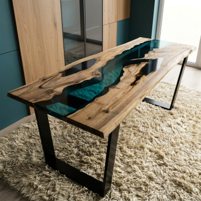 Konsole z żywicy epoksydowej Tabela designerskie stoły luksusowe meble do salonu