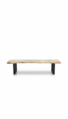 Żywica epoksydowa Stół obiadowy oryginalne Drewno masywne Meble wodospad epoksydowy Tabela 250x60cm