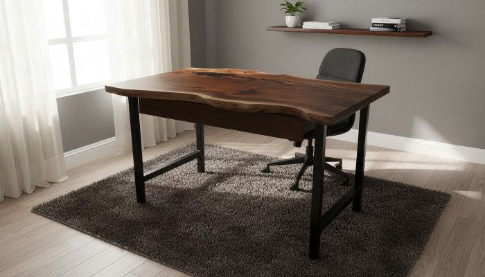 Designerskie meble Biurko 100*70cm Ręcznie robione Drewno stoły Solidny
