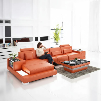Podkładka Narożnikowa kanapa Żywy krajobraz designerska sofa Narożnikowa kanapa L-shape Narożnikowa kanapa skórzana sofa