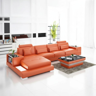 Podkładka Narożnikowa kanapa Żywy krajobraz designerska sofa Narożnikowa kanapa L-shape Narożnikowa kanapa skórzana sofa