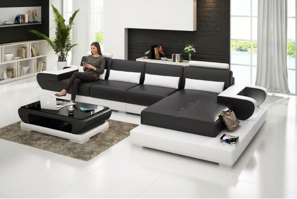 Sofa skórzana sofa narożna sofa tapicerowana Zestaw narożny Żywy krajobraz Podkładka