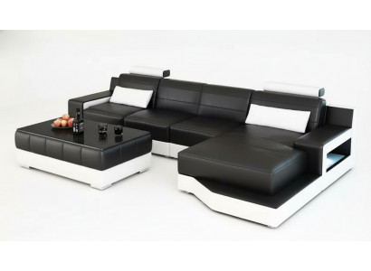 Narożnikowa kanapa w kształcie litery L Nowoczesna sofa Sofa skórzana Narożnikowa kanapa Podkładka designerska sofa