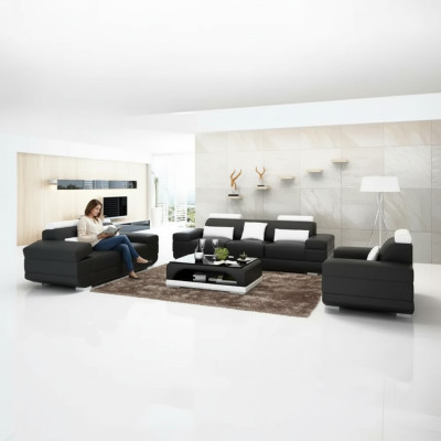 Design Zestaw sofowy Sofa 321 miejsce do siedzenia stolik kawowy Obcios Skóra Zestaw Grupa 4-częściowy
