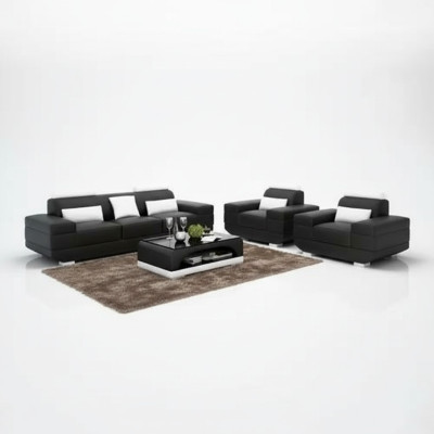 Design Zestaw sofowy Sofa 321 miejsce do siedzenia stolik kawowy Obcios Skóra Zestaw Grupa 4-częściowy