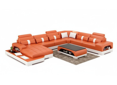 Narożnikowa kanapa Podkładka Narożnikowa kanapa Kształt U Sofa nowoczesna Sofa skórzana Sofa designerska