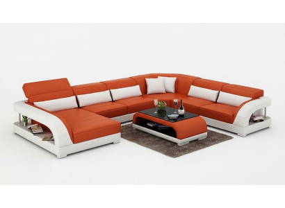 Narożnikowa kanapa UForm Nowoczesna Sofa Skórzana Sofa Kanapy Podkładka Designerskie Sofy Tabela 2szt
