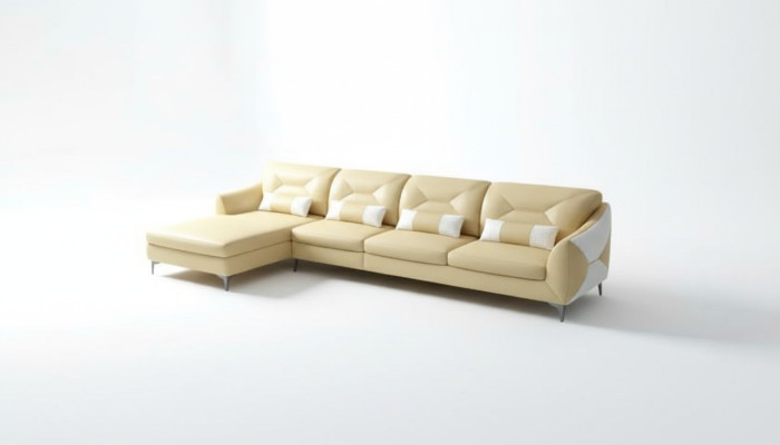 Sofa skórzana Sofa designerska Narożnikowa kanapa w kształcie litery L Sofa nowoczesna Skórzana sofa Narożnikowa kanapa Podkładka