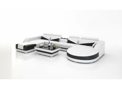 Zestaw narożny Sofa Podkładka grupa narożna Żywy krajobraz skórzana sofa kanapy sofy 2-częściowe.