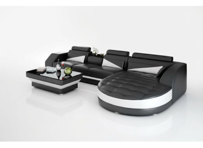 Projektant Narożnikowa kanapa Żywy krajobraz Skórzana Sofa Sofa Sofa Kanapa Podkładka Lform Orange