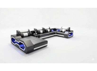 Design Zestaw narożny Narożnikowa kanapa Sofa Kanapa Sofy Kanapy Tabela 2-częściowe. Żywy krajobraz