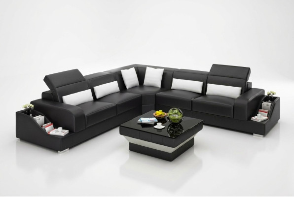 Skórzana sofa narożna sofa tapicerowana kanapa Żywy krajobraz Podkładka Zestaw narożny