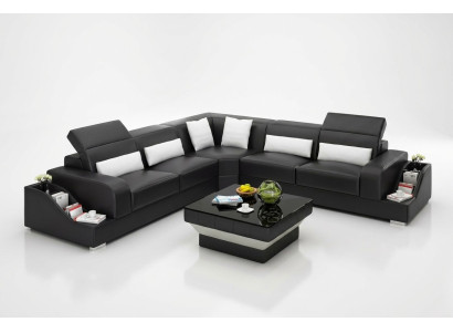 Skórzana sofa narożna sofa tapicerowana kanapa Żywy krajobraz Podkładka Zestaw narożny