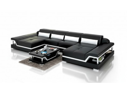 Designerska sofa skórzana zestaw kanapy narożnik kanapa Podkładka sofy skórzana kanapa salon