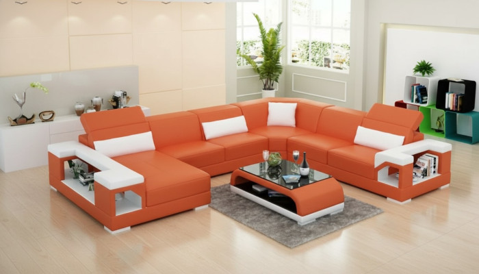 Narożnik kanapa Żywy krajobraz narożnik Zestaw narożny Podkładka sofa UForm skórzana sofa kanapa