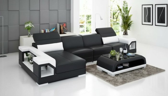 Designerskie kanapy narożnik kanapa skórzana Podkładka sofy skórzana kanapa salonowa