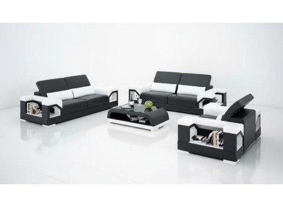 Zestaw sofowy 321 miejsce do siedzenia na stolik kawowy Żywy krajobraz Skórzana sofa nowoczesna sofa kanapa
