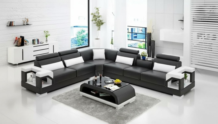 Salon skórzana sofa skórzana kanapa kanapa obcios sofa skórzane sofy Żywy krajobraz