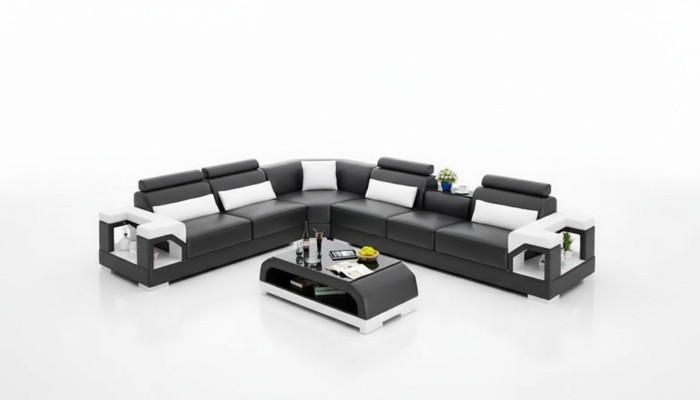 Salon skórzana sofa skórzana kanapa kanapa obcios sofa skórzane sofy Żywy krajobraz