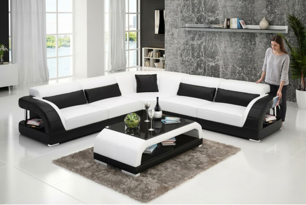 Skórzana Sofa Design Sofy do Salonu Tanie Podkładka Meble Zestaw Sofa Nowość