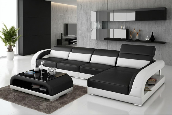 Projekt tapicerki skórzanej Narożnikowa kanapa kanapa narożna kanapa sofa w kształcie litery L do salonu