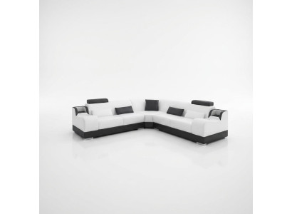 Design Narożnikowa kanapa Salon Nowoczesna Narożna Kanapa Skórzana Tapicerowana Sofa