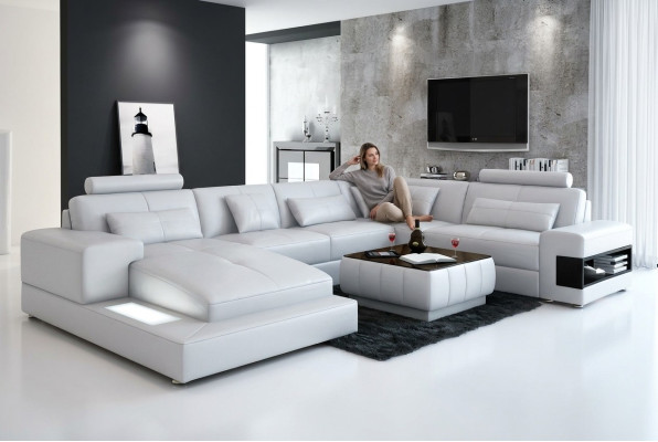 Narożnikowa kanapa Kanapa Podkładka Żywy krajobraz Sofa 2-częściowa. Zestaw stolik kawowy Narożnik Ustaw