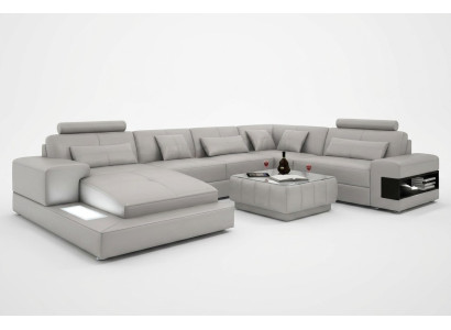 Narożnikowa kanapa Kanapa Podkładka Żywy krajobraz Sofa 2-częściowa. Zestaw stolik kawowy Narożnik Ustaw