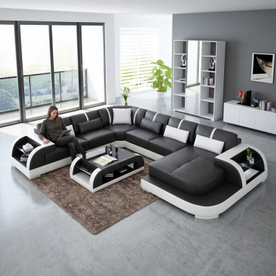 Salon Skóra xxl kanapa sofa krajobraz nowoczesna designerska podkładka